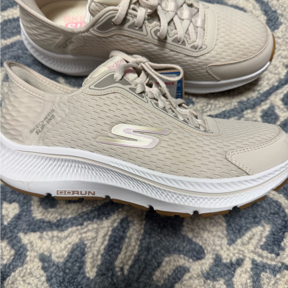 Skechers Light Tan Slip-On Sneakers